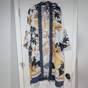 Chico's Multicolor Floral Kimono Sz L/XL